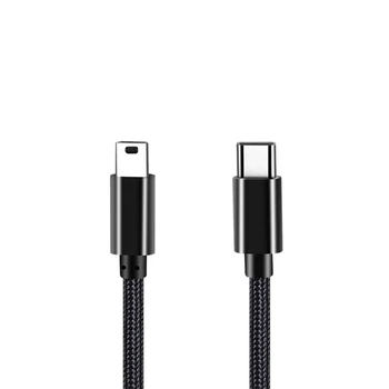 Tip-C na Mini USB Kabel za Polnjenje Prenos Podatkov Žične Linije za Zanesljivo Uporabo Black 40JB