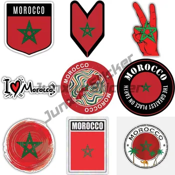 Ustvarjalne Nalepke Maroko Zastavo Zemljevid Nalepke Nalepke Maroko Grb Vinil Avto Nalepke za Motoristična Čelada Avtodom