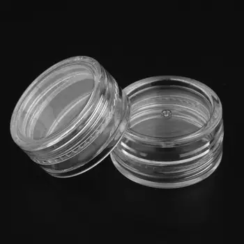 100x 3 Gram Jar 3ML Kozmetični Posodo Krog Pot Steklenico za Make Up