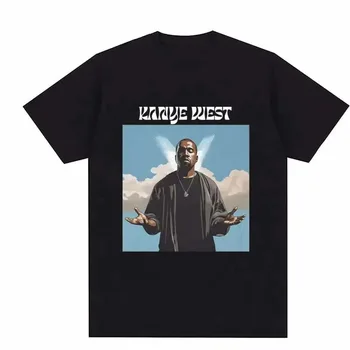 Poletje Visoko Kakovostnega Bombaža T-srajce Kanye West, Natisnjena Smešno Moški Ženske Oblačila Velik obseg Priložnostne Človek T Srajce Ulične Hip Hop
