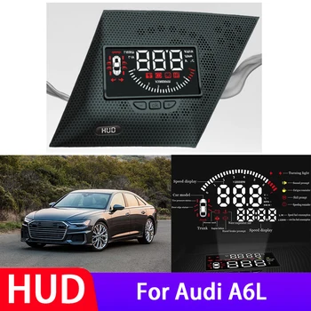 Visoka Kakovost Avto HUD Head Up Display Digitalni merilnik Hitrosti Za Audi A6L Vožnje Sn OBD Podatkovni Projektor Vetrobransko steklo