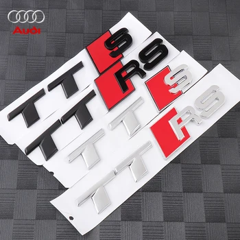 Avto ABS TTS TTRS Emblem Telo Zadaj Prtljažnik Značko Nalepke za Dekoracijo Pribor za Audi S A3 A4 B8 8P 8V B6 A5 A6 A7 V5 B9 B7 C6 R