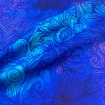 Lep 110 cm, Širina 100% Bombažne Tkanine, Digitalni Tisk DIY Šivanje Otroci Oblačila Obleko Modri Val Vzorec Tiskanje