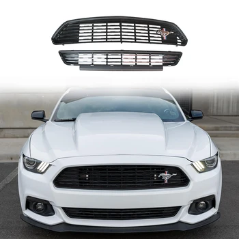 Za leto 2015-2017Ford Mustang Odbijača Rešetka Kaliforniji Poseben Slog Radiator ABS Materiala Avto Zunanja Oprema Zamenjajte Body Kit