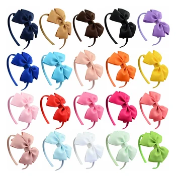 1Pieces Moda MulticolorHigh Kakovosti Trdnih Hairbands Princesa Baby Pribor za Lase Lady Bowknot Traku
