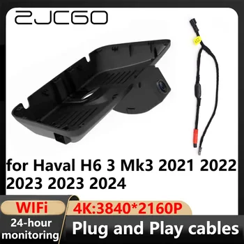 ZJCGO 4K Wifi 3840*2160 Avto DVR Dash Cam Fotoaparat, VIdeo Snemalnik za Haval H6 3 Mk3 2021 2022 2023 2023 2024