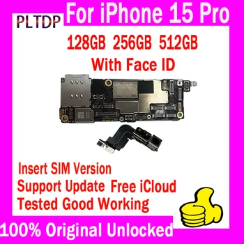 128GB 256GB Za iPhone 15 Pro Motherboard Original Odklenjena Testiran Ter MainBoard S Polno Žetonov IOS System Update Čisto iCloud