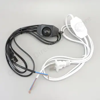 1,8 M Črna Bela EU NAS Plug Zatemniti Switch Kabel Svetlobe Modulator Lučka Skladu Dimmer Krmilnik namizne Svetilke moč žice AC110V 220V