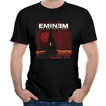 Ulongpoq Moške Eminem Je Eminem Show Bombaža T-Srajce Black Design Vrhovi Tee Slog Kratek Rokav Print Majica s kratkimi rokavi Plus Velikost