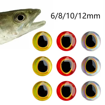Oči Fishing Lure Oči Fishing Lure Nalepke 3D-Holografski 6 mm 8 mm Trajno Visoke Kakovosti Deli Praktična Nagrada