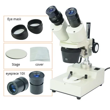 20X 40X kateri je daljnogled Stereo Mikroskop z razsvetljavo Vrh Halogenske Žarnice za Razsvetljavo Industrijskih Mikroskopom Spajkanje Popravilo orodje