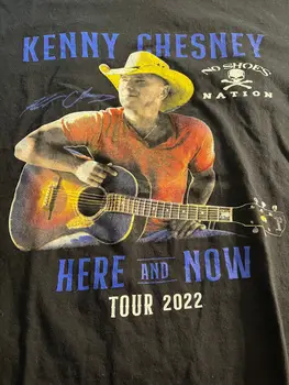 Kenny chesney Tukaj in zdaj tour 2022 majica M Št čevlji narod Country glasba