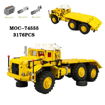 Klasična MOC-74555 Tovornjak Prevoz 3176PCS Visoko Težave Preplete Model za Odrasle in otroške Igrače in Božična Darila za Rojstni dan