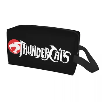 Kawaii Thundercats Logotip Potovanja Toaletnih Vrečko Ženske Makeup Kozmetični Vrečko Lepoto Shranjevanje Dopp Kit