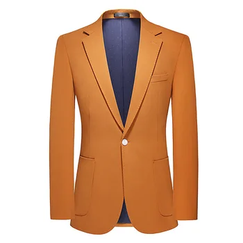 2023 Pomlad Novo moško Obleko Enotni-zapenjanje Moda Priložnostne Obleko Poslovnih Gospod Strokovno Suknjič Slim Barva Ustrezala