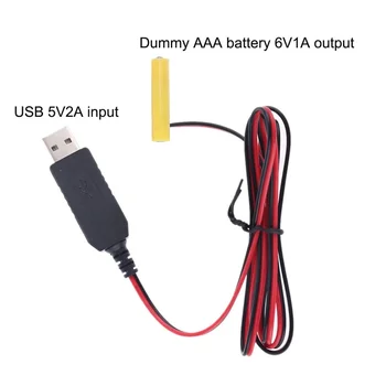 USB na 6V Napajanje Nadomestno Baterijo, Adapter Kabel Zamenjajte 4x 1.5 V LR03 AAA Baterije za Daljinski upravljalnik Igrača LED Lučka