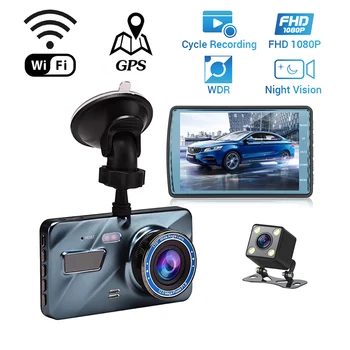 Dash Cam Avto DVR WiFi Full HD 1080P Vozila Fotoaparat Pogon Video Snemalnik Night Vision Black Box Dashcam Auto Dvr GPS Tracker
