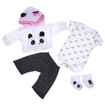 Otroške Igrače in Oblačila za 17-18 cm za Lutka Dekle Panda Obleko Pribor 4pcs Ujemanje Oblačila Božič Darilo