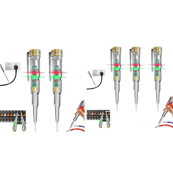 24-250V Električna Vezja Tester Pero,Odziven Električne Tester Pero,Z LED Lučka Nepremočljiva