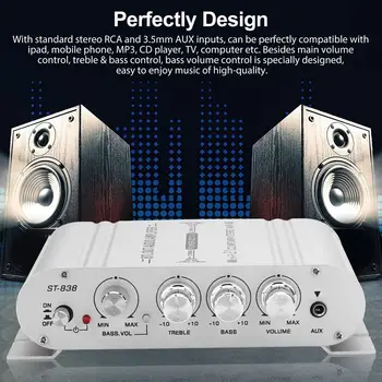 Avtomobilski Stereo Ojačevalec Zvočniki Hi-fi Moč Domov Subwoofer 2.1 Kanalni Audio Izhod 12v 400w Avdio Sistema