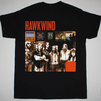 Hawkwind Kolaž Album T-Shirt Kratek Rokav Bombaž Black Moške Velikosti S 5XL PM920