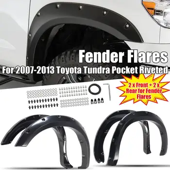 4PCS Za Fender Flare Avto Dodatki Črne Barve Blatniki Za Toyota Tundra 2007-2013