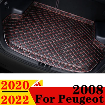 Prtljažniku avtomobila Mat Za Peugeot 2008 2020-2022 Leto Visoka Strani Nepremočljiva Zadnji Tovor Kritje Preprogo Pad AUTO Rep Pribor Boot Linijske