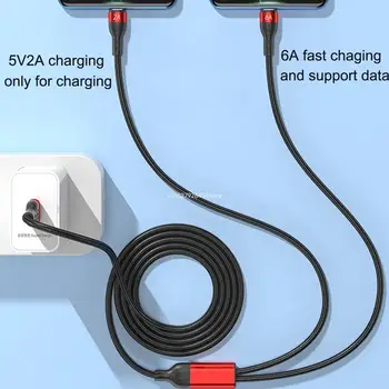 2 v 1, USB Tip-C Razdelilno Kabelsko Tip-C Polnjenje Linija za 2 Tipa C Naprave Elektronika Adapter Kabel Dropship