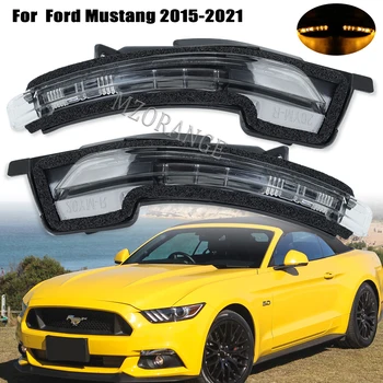 Strani Vzvratnega Ogledala, Luči za Ford Mustang 2015 2016 2017 2018 -2021 LED obrnite signalna luč Vrata stranska Ogledala avto dodatki
