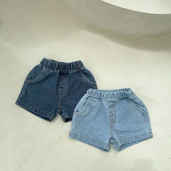 Poletje Otroci Oblačila Trdna Traper Hlače Naravnost Dekleta Hlače Hlače Za Fante Otroci Jeans