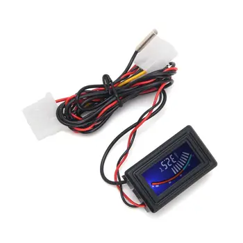 2023 Nov Digitalni LCD Termometer Merilnik Temperature Merilnik Molex Panel Mount C/F PC MOD
