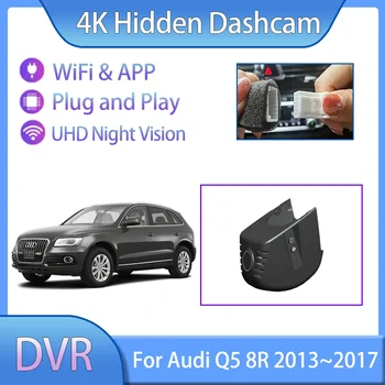 Za Audi Q5 8R 2013 2014 2015 2016 2017 UHD Night Vision Skrite WiFi Vožnje Diktafon 4K HD DVR Sprednji In Zadnji pokrovček, Dodatki