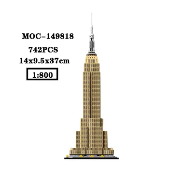 Gradnik MOC-149818 American International Stavbe 1:800 preplete gradnik za odrasle in otroke rojstni dan darilo igrača