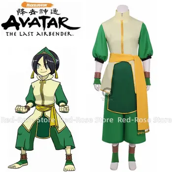 Avatar Toph Beifong Cosplay Kostum Za Odrasle Halloween Kostum Zelena Celoten Sklop Vseh Velikosti