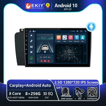 EKIY T8 avtoradia Za Volvo XC70 V70 S60 2004 - 2009 Android Stereo Carplay Auto Multimedijski Predvajalnik Navigacija GPS 2 DIN BT Audio