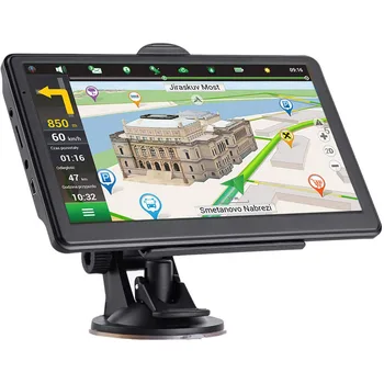 Avto GPS Navigacija 7 Palčni Zaslon na Dotik, GPS Navigator Tovornjak Dežnik Sedel 256M+8G Evropi Zemljevid GPS Navigators Glas Obrniti Smer