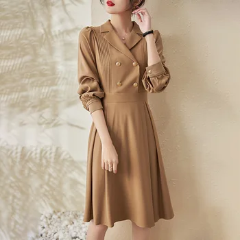 Francoski Luksuzno Obleko Žensk Pomlad in Jesen 2023 Pasu Hujšanje Slog Strokovno Formalno Obleko Obleko